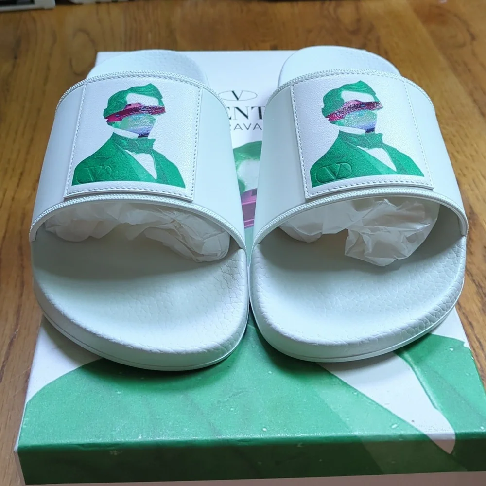 NIB Valentino UFO Face Pool Slides Undercover Jun Takahashi Collaboration EU 41